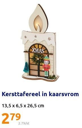 Promoties Kersttafereel in kaarsvrom - Huismerk - Action - Geldig van 14/12/2022 tot 20/12/2022 bij Action