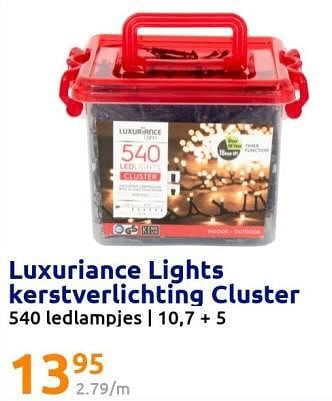 Promoties Luxuriance lights kerstverlichting cluster - Luxuriance - Geldig van 14/12/2022 tot 20/12/2022 bij Action