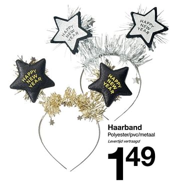 Promoties Haarband - Huismerk - Zeeman  - Geldig van 17/12/2022 tot 23/12/2022 bij Zeeman