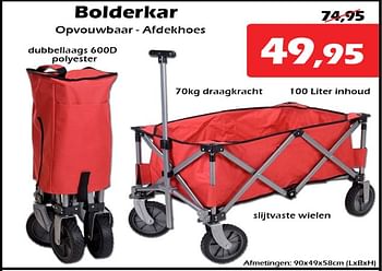 Promoties Bolderkar - Huismerk - Itek - Geldig van 08/12/2022 tot 01/01/2023 bij Itek