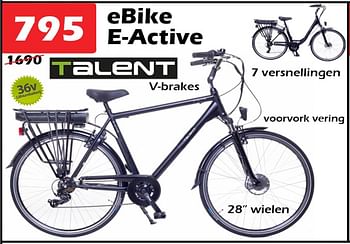 Promoties Ebike e-active - Talent - Geldig van 08/12/2022 tot 01/01/2023 bij Itek