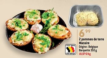 Promotions 2 pommes de terre macaire - Produit maison - Match - Valide de 07/12/2022 à 31/12/2022 chez Match