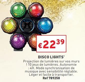 Promotions Disco lights - Produit maison - Trafic  - Valide de 21/12/2022 à 26/12/2022 chez Trafic
