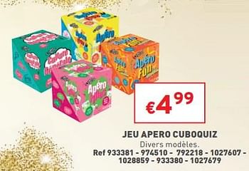 Promotions Jeu apero cuboquiz - Produit maison - Trafic  - Valide de 21/12/2022 à 26/12/2022 chez Trafic