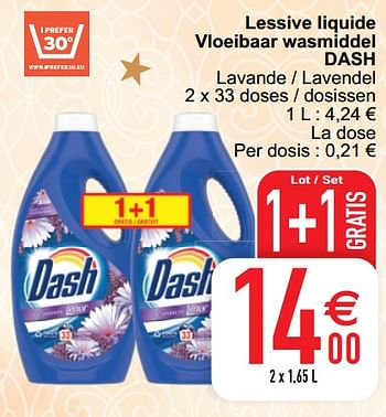 Dash Lot lessive liquide dash regular - En promotion chez Cora