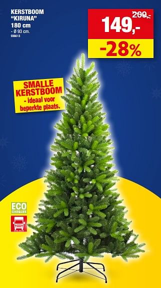 Promoties Kerstboom kiruna - Huismerk - Hubo  - Geldig van 19/12/2022 tot 25/12/2022 bij Hubo
