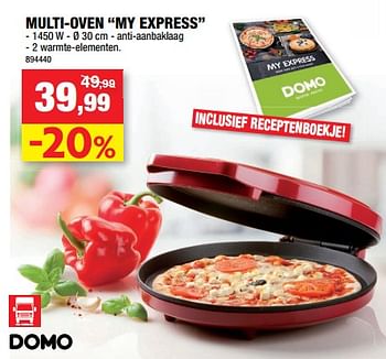 Promoties Domo elektro multi-oven my express - Domo elektro - Geldig van 14/12/2022 tot 25/12/2022 bij Hubo