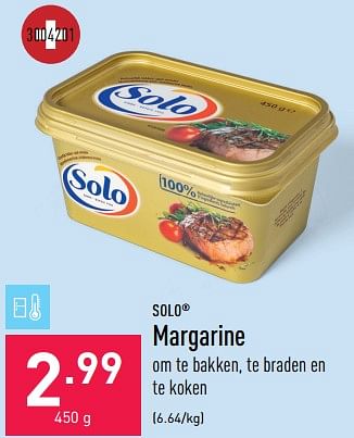 Promotions Margarine - Solo - Valide de 30/12/2022 à 06/01/2023 chez Aldi