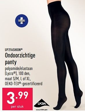 Promoties Ondoorzichtige panty - UP2Fashion - Geldig van 31/12/2022 tot 06/01/2023 bij Aldi