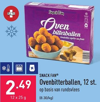 Promoties Ovenbitterballen - Snack Fan - Geldig van 30/12/2022 tot 06/01/2023 bij Aldi