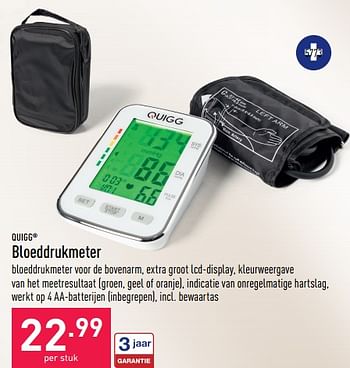 Promoties Quigg bloeddrukmeter - QUIGG - Geldig van 31/12/2022 tot 06/01/2023 bij Aldi
