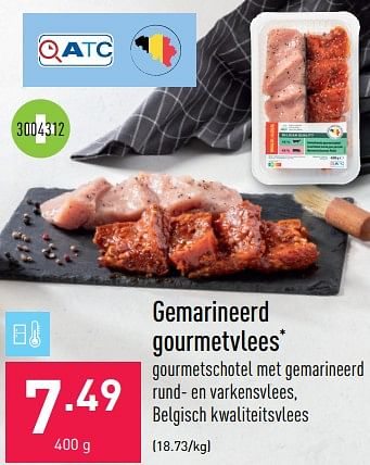 Promotions Gemarineerd gourmetvlees - Produit maison - Aldi - Valide de 26/12/2022 à 31/12/2022 chez Aldi
