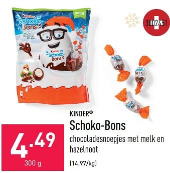 Promoties Schoko-bons - Kinder - Geldig van 30/12/2022 tot 06/01/2023 bij Aldi