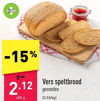Promoties Vers speltbrood - Huismerk - Aldi - Geldig van 26/12/2022 tot 31/12/2022 bij Aldi