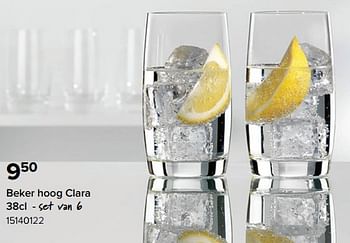 Promoties Beker hoog clara - Bohemia Cristal - Geldig van 01/12/2022 tot 31/12/2022 bij Euro Shop