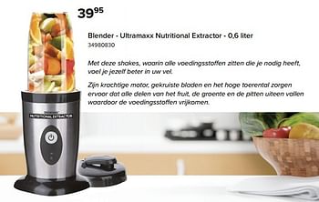 Promoties Blender - ultramaxx nutritional extractor - Ultramaxx - Geldig van 01/12/2022 tot 31/12/2022 bij Euro Shop
