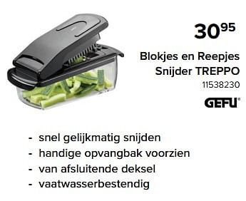 Promoties Blokjes en reepjes snijder treppo - Gefu - Geldig van 01/12/2022 tot 31/12/2022 bij Euro Shop