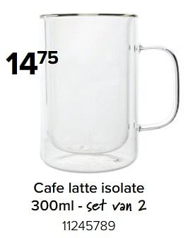 Promoties Cafe latte isolate - Cosy & Trendy - Geldig van 01/12/2022 tot 31/12/2022 bij Euro Shop