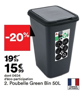 Promotions Poubelle green bin - Sundis - Valide de 15/11/2022 à 02/01/2023 chez But