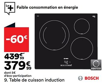 Promotions Table de cuisson induction bosch puj61rbb5e - Bosch - Valide de 15/11/2022 à 02/01/2023 chez But