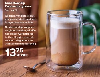 Promoties Cappuccino glazen - Cosy & Trendy - Geldig van 01/12/2022 tot 31/12/2022 bij Euro Shop