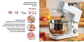Promoties Moulinex masterchef essential qa150110 keukenrobot - Moulinex - Geldig van 01/12/2022 tot 31/12/2022 bij Euro Shop
