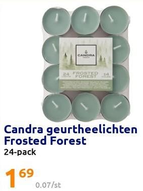 Promoties Candra geurtheelichten frosted forest - Candra - Geldig van 21/12/2022 tot 27/12/2022 bij Action