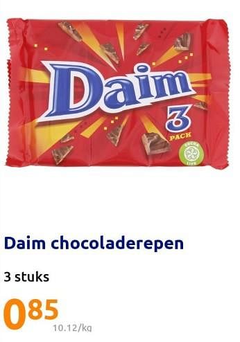 Promoties Daim chocoladerepen - Daim - Geldig van 21/12/2022 tot 27/12/2022 bij Action