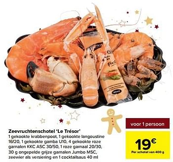 Promoties Zeevruchtenschotel le trésor - Huismerk - Carrefour  - Geldig van 07/12/2022 tot 12/12/2023 bij Carrefour