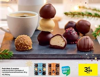 Promoties Petit melo 3 smaken - Petit Melo - Geldig van 07/12/2022 tot 12/12/2023 bij Carrefour