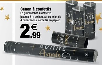 Promotions Canon à confettis - Produit Maison - Bazarland - Valide de 14/12/2022 à 31/12/2022 chez Bazarland