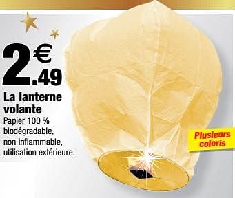 Promotions La lanterne volante - Produit Maison - Bazarland - Valide de 14/12/2022 à 31/12/2022 chez Bazarland