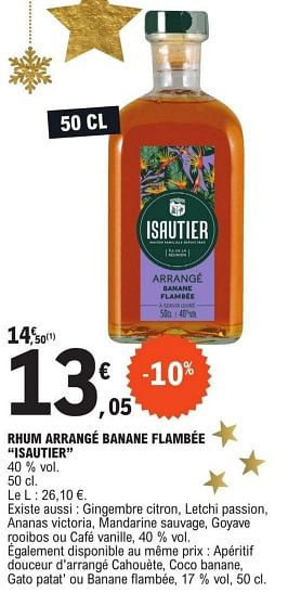 Isautier ISAUTIER RHUM DOUCEUR ARRANGE CAHOUETE 17 % 50 CL - Les
