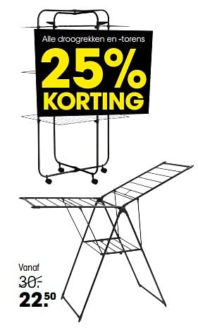 Promoties Alle droogrekken en -torens - Huismerk - Kwantum - Geldig van 19/12/2022 tot 01/01/2023 bij Kwantum