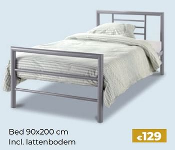 Promotions Bed incl lattenbodem - Produit Maison - Euroshop - Valide de 03/01/2023 à 31/01/2023 chez Euro Shop