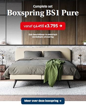 Promoties Boxspring bs1 pure - Huismerk - Sleeplife - Geldig van 02/01/2023 tot 31/01/2023 bij Sleeplife