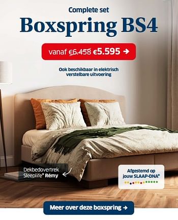 Promotions Boxspring bs4 - Produit Maison - Sleeplife - Valide de 02/01/2023 à 31/01/2023 chez Sleeplife