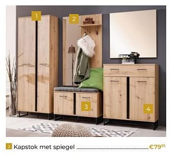 Promoties Kapstok met spiegel - Huismerk - Euroshop - Geldig van 03/01/2023 tot 31/01/2023 bij Euro Shop