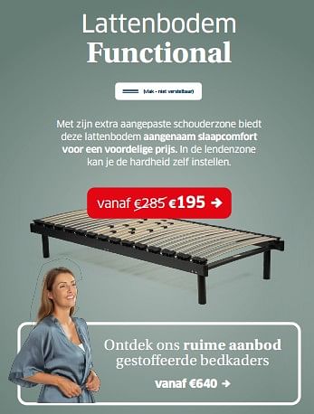 Promoties Lattenbodem functional - Huismerk - Sleeplife - Geldig van 02/01/2023 tot 31/01/2023 bij Sleeplife