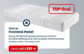 Promoties Matras functional pocket - Huismerk - Sleeplife - Geldig van 02/01/2023 tot 31/01/2023 bij Sleeplife