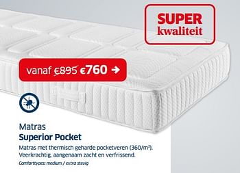 Promoties Matras superior pocket - Huismerk - Sleeplife - Geldig van 02/01/2023 tot 31/01/2023 bij Sleeplife