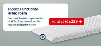 Promoties Topper functional hitec foam - Huismerk - Sleeplife - Geldig van 02/01/2023 tot 31/01/2023 bij Sleeplife