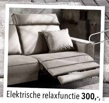 Promoties Elektrische relaxfunctie - Huismerk - Pronto Wonen - Geldig van 03/01/2023 tot 31/01/2023 bij Pronto Wonen