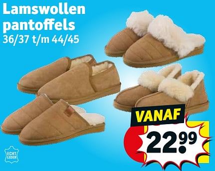 Huismerk Kruidvat Lamswollen pantoffels Promotie bij Kruidvat