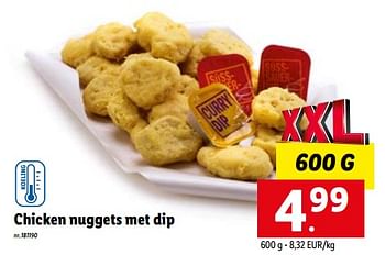 Promoties Chicken nuggets met dip - Huismerk - Lidl - Geldig van 02/01/2023 tot 07/01/2023 bij Lidl