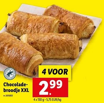 Promoties Chocoladebroodje xxl - Huismerk - Lidl - Geldig van 02/01/2023 tot 07/01/2023 bij Lidl