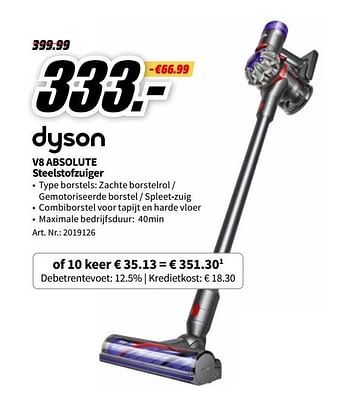 Reis sirene blad Dyson Dyson v8 absolute steelstofzuiger - Promotie bij Media Markt