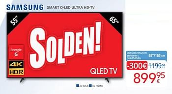 Promoties Samsung smart q-led ultra hd-tv qe65q67bauxnn - Samsung - Geldig van 03/01/2023 tot 31/01/2023 bij Eldi