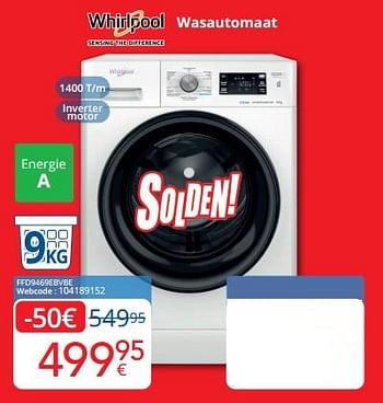 Promoties Whirlpool wasautomaat ffd9469ebvbe - Whirlpool - Geldig van 03/01/2023 tot 31/01/2023 bij Eldi