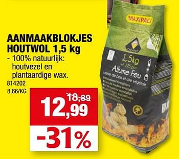 Promotions Aanmaakblokjes houtwol - Forever - Valide de 28/12/2022 à 08/01/2023 chez Hubo